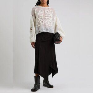 Loewe Anagram open-knit mohair-blend jumper